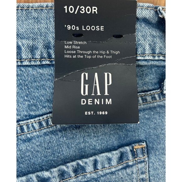 Gap 90s Loose Medium Wash Cargo Jeans - Picture 7 of 7